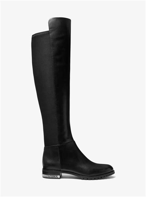 michael kors sabrina shoes|Sabrina Stretch Leather Boot .